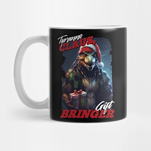 Tyranno Claus, Gift Bringer Dinosaur Christmas Mug